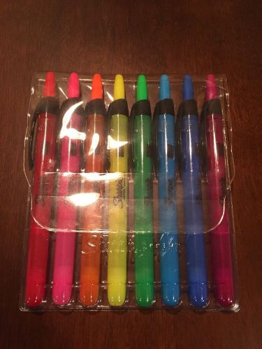 Sharpie accent retractable highlighters, assorted, fine point, 8/pack, new for sale