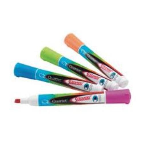 Acco quartet screamers chisel tip dry-erase marker assorted neon colors 4 pack for sale