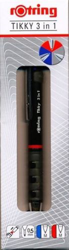Rotring Tikky 3in1 Multi Pen Blue Red BP 0.5 mm Pencil Office Executive gift Pop