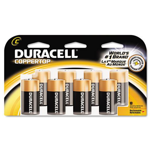 Duracell Coppertop Alkaline Batteries, C, 8/Pack, PK DURMN14RT8Z