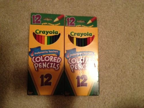 crayola colored pencils 2 pack of 12 Sharpened long pencils