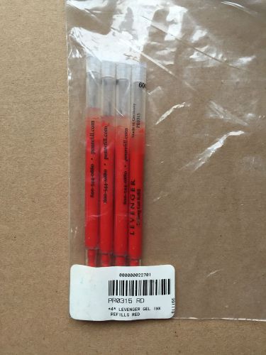 Levenger Gel Ink Refills Red  (Package of 4)