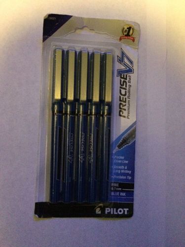 Pilot Precise V7 RollerBall Pens. Blue 5 Pack