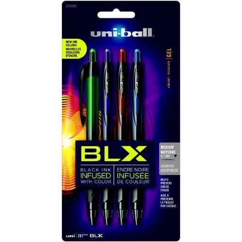 Sanford uni-ball 207 BLX Gel Pen 0.7mm Medium Assorted 4 Count
