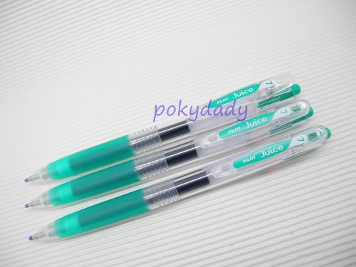 5pcs NEW Pilot retractable Juice 0.7mm gel ink/ball point pen Green ink