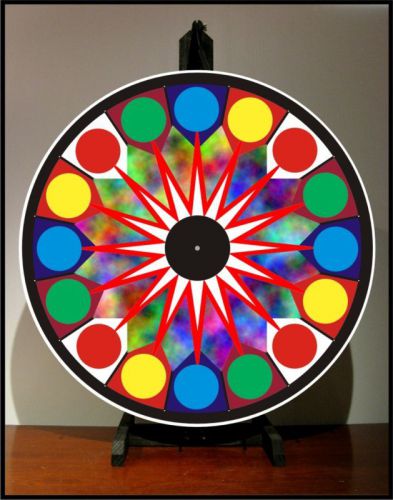 Prize wheel 24&#034; spinning tabletop portable tie dye new for sale