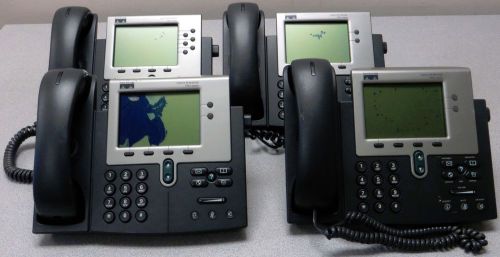 Cisco Voip Business Phones 7941 7961, Lot of 4 PARTS