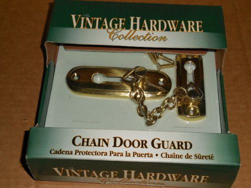 ULTRA - &#034;Vintage Hardware Collection&#034; Brass Chain Door Guard, 29019