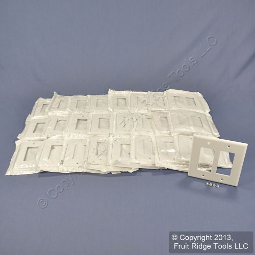 25 leviton midway white 2-gang leviton decora wallplates gfci gfi covers 80609-w for sale
