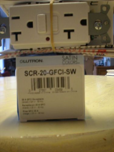 Lutron SCR-20-GFCI-SW 20A GFCI Receptacle  (Snow)