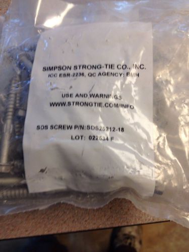 simpson strong tie Sds Screw Sds25212 -18  10 Packs Of 18 1/4 X 2 1/2&#034;
