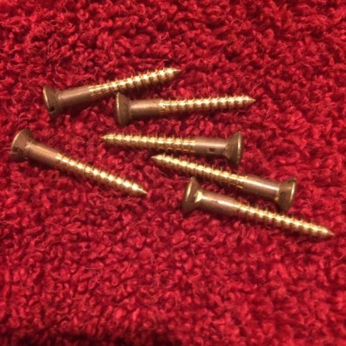 Slotted Oval Head Silicon Bronze Wood Screw.   #6 X 1.  Qty 6