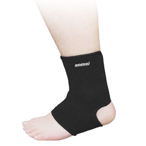 Black neoprene hook loop fastener closure ankle support protector new for sale