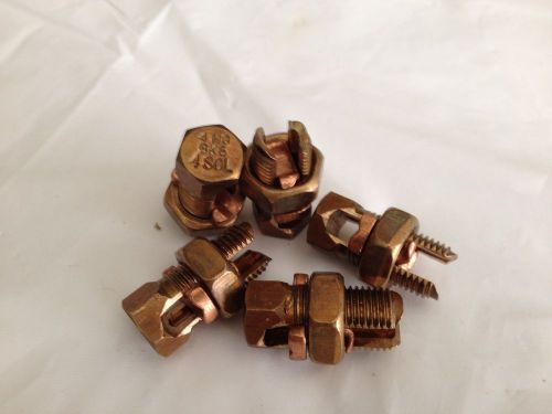 New(lot of 5) blackburn ks203 high strength split bolt connectors 4 sol.bronze for sale