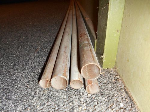 Five Copper Pipes 10&#039; Long: 3/4&#034; and 1/2&#034;