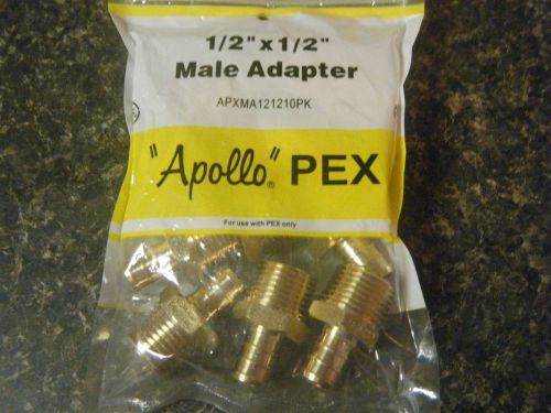 1/2&#034; x 1/2&#034; Male Pex Adapter - 10 pack    APXMA121210PK
