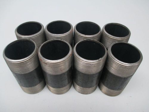 Lot 8 new pipe nipple steel 1-1/2in npt 3-1/2in length d262540 for sale