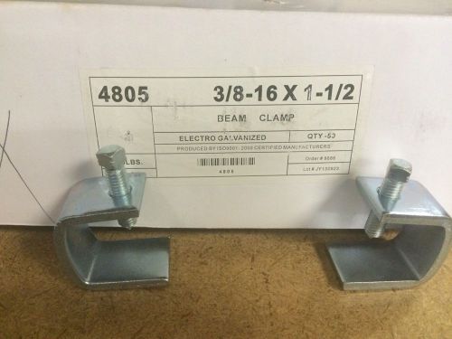 (#4805) beam clamp 1/4&#034; thick for unistrut channel p1272s box of 10 for sale
