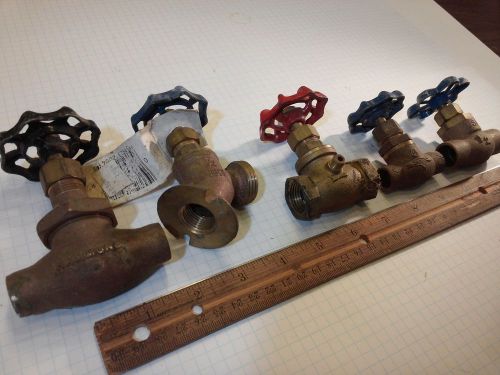 5 brass valve nibco valve slip solder copper threaded 1/2 gate 3/8 spigot water for sale