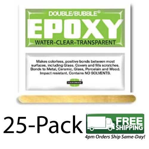 25-Pack - Hardman Double Bubble &#034;Green&#034; Crystal Clear Epoxy  #04004