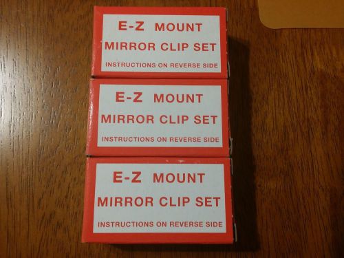 E-Z EZ Mount Chrome Mirror Clip Set 3 Cases (12 Clips total!) New!