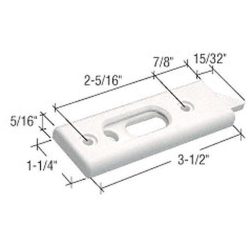 White tilt window latch with 2-5/16&#034; screw holes f2724 for sale