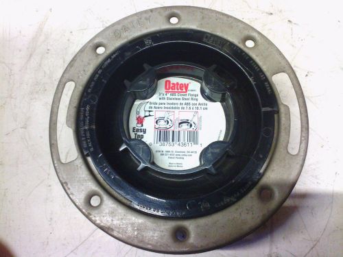 Oatey 3&#034;x4&#034; abs closet flange with ss ring nnb lot of 2 for sale