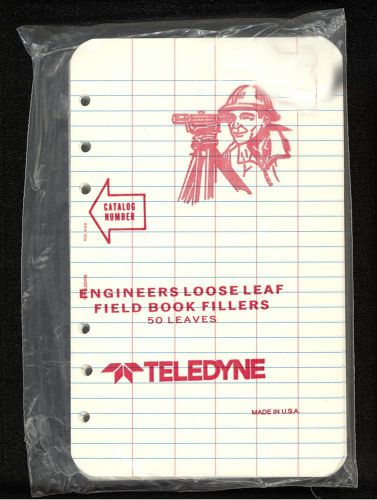 TELEDYNE ENGINEERS LOOSE LEAF FIELD BOOK FILLERS (50 PER PACKAGE)