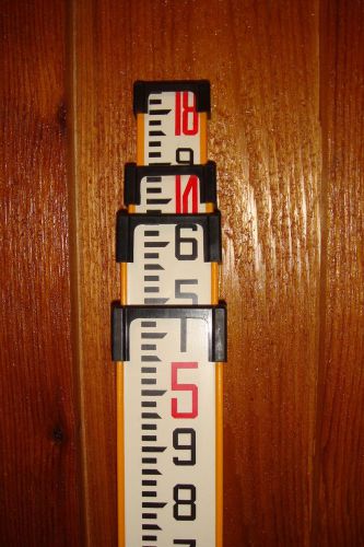 Berger Instruments Fiberglass Leveling Rod 18&#039; Tenths,Hundredths,Feet Model 23