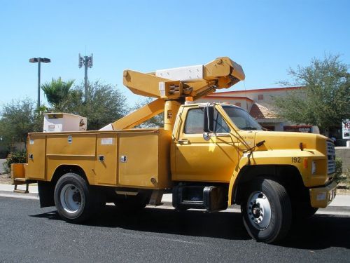 93 ford f600 telescopic bucket truck in exceptionally nice condition for sale