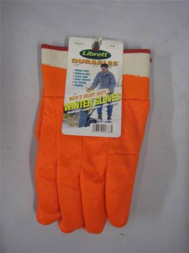 Librett Durables Heavy Duty Winter Work Gloves Rough Grip Latex Covered Large