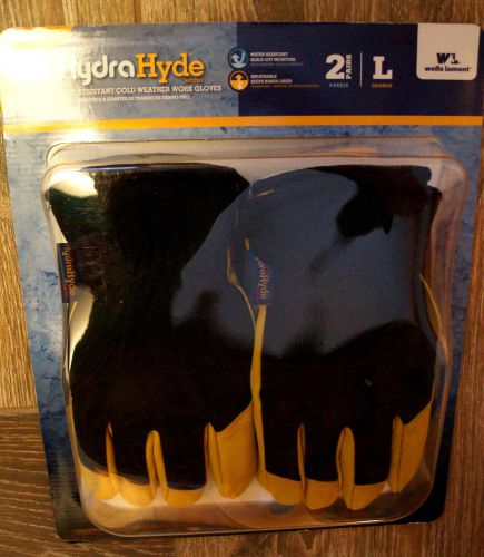 Wells lamont hydra hyde xl 2 pairs work gloves leather hide from costco for sale