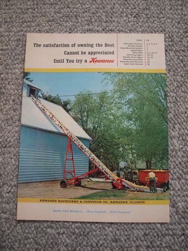 Kewanee &#039;64 buyer&#039;s guide color brochure elevator mill auger 16 pg original mint for sale
