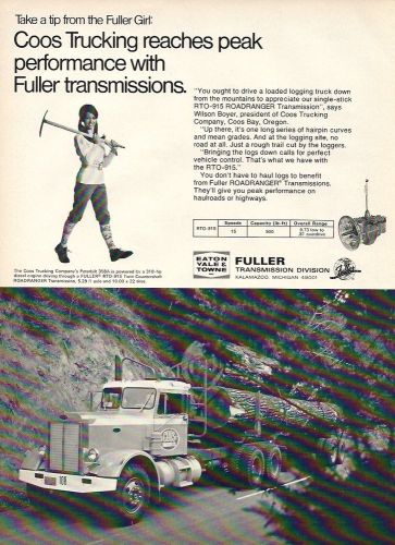 1963 Peterbilt Model 358A in Fuller ad, logging, Coos Trucking Co, Coos Bay, OR