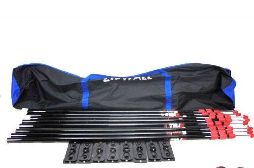 Zipwall 8 Pack Zip Pole 10&#039; Sing Loaded Poles for Plastic Barrier