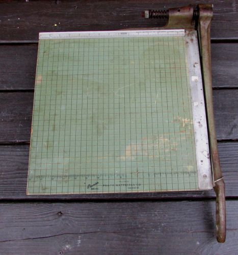 VINTAGE HEAVY DUTY PREMIER 15 x 16 WOODEN GUILLOTINE PAPER CUTTER