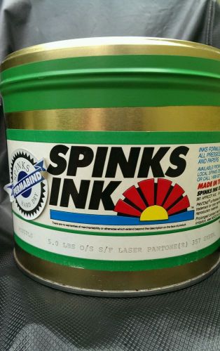 Spinks Ink 5 lbs Laser Pantone 357 Green