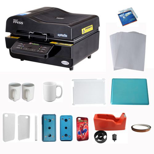 3d vacuum sublimation transfer 3d iphone case 3d ipad cover transfer paper kits for sale