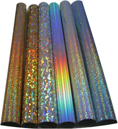 Siser holographic heat press iron application transfer vinyl 6 roll each 20&#034;x12&#034; for sale