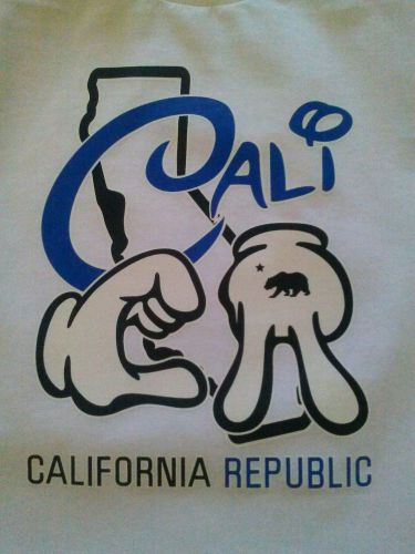 CALI MICKEY HANDS 5 PACK OF heat press transfers only CALI STATE MICKEY CA BLUE