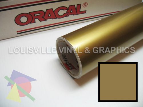 1 roll 24&#034; x 5 yds gold metallic oracal 651 sign &amp; graphics cutting vinyl for sale
