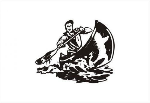 2X  Intense Canoe Paddler - Funny Car Vinyl  Sticker Decal Bed/Drawing Room-391