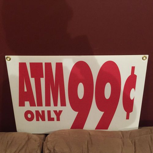25 atm signs 99 cents (hyosung triton tranax hantle atm machine) for sale