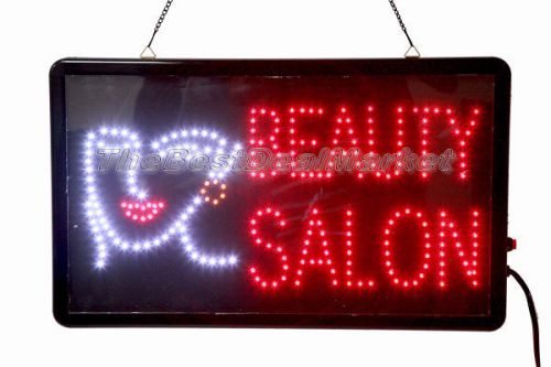 New Led Neon Motion  Beauty Salon Open Sign 22&#034;x13&#034;x1&#034;