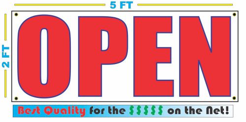 OPEN Banner Sign NEW Larger Size Best Quality for The $$$ 4 Bar Restaurant