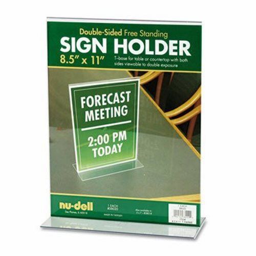 Nu-dell acrylic sign holder, 8 1/2 x 11, clear (nud38020) for sale