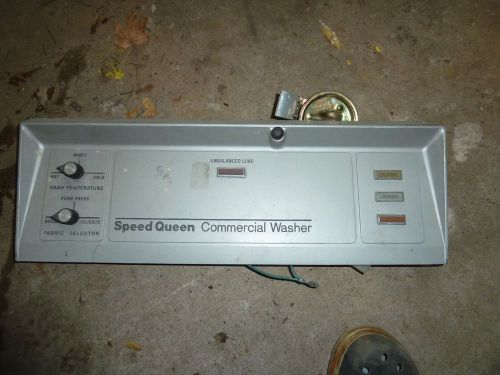 Speed Queen Commercial Washer Faceplate Panel with knobs controls and wiring