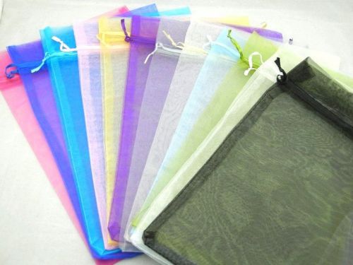 10pcs ASSORTED Large Organza Jewelry Gift Wedding Favours Bags BIG Pouch 20*30cm