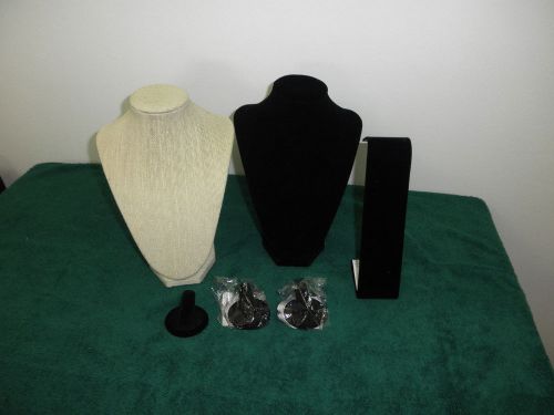 Lot of 6 Jewelry Displays Display Necklace Earrings and rings