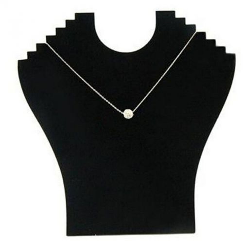 Enduring Hot Jewelry Pendant Chain Display Holder Stand Neck Velvet Easel Black